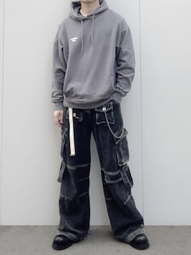 「MARTINE ROSE（マーティンローズ）のアイテム」を使った、よしおさん（メンズ・175cm）の春コーディネート