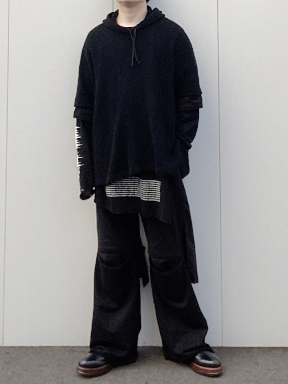 12ss COMMe des GARCONS HOMME PLUS 加工パーカー ブランド古着】穴あき加工ジップアップパーカー（パーカー
