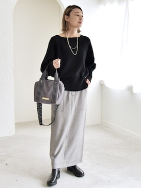 「ブルべ夏」｜清水さん（レディース・165cm）の秋コーディネート