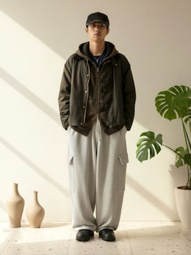 「アイテム（キャップ）」を使った、Lok1さん（メンズ・167cm）の冬コーディネート