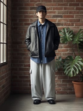 「アイテム（キャップ）」を使った、Lok1さん（メンズ・167cm）の秋コーディネート