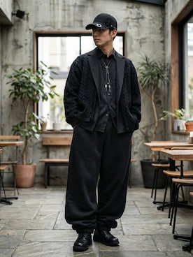 「GRANCY（グランシー）のアイテム（帽子）」を使った、Lok1さん（メンズ・167cm）の冬コーディネート