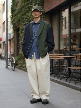 「アイテム（テーラードジャケット）」を使った、Lok1さん（メンズ・167cm）の冬コーディネート