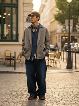 「アイテム（テーラードジャケット）」を使った、Lok1さん（メンズ・167cm）の秋コーディネート