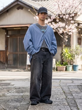 「Wrangler（ラングラー）のアイテム」を使った、Lok1さん（メンズ・167cm）の夏コーディネート