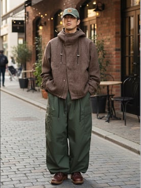 「アイテム（モッズコート）」を使った、Lok1さん（メンズ・167cm）の秋コーディネート