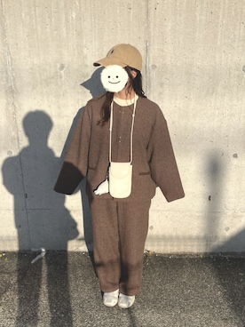 「アイテム（ノーカラージャケット）」を使った、ぴさん（レディース・154cm）の秋コーディネート