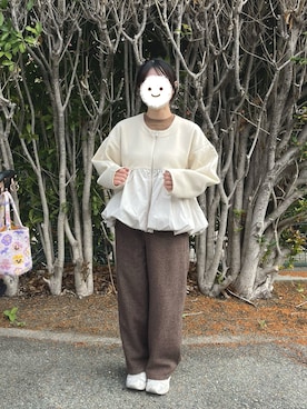 「アイテム（スラックス）」を使った、ぴさん（レディース・154cm）の秋コーディネート