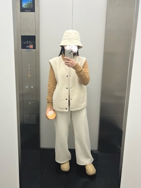 「アイテム（帽子）」を使った、ぴさん（レディース・154cm）の冬コーディネート