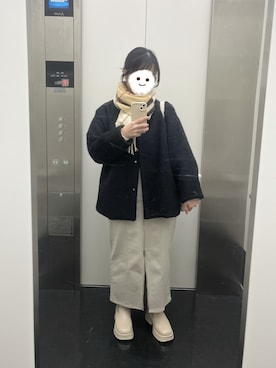 「アイテム（トートバッグ）」を使った、ぴさん（レディース・154cm）の冬コーディネート