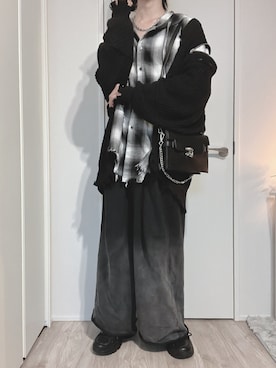 「アイテム（スウェットパンツ）」を使った、優貴🐈‍⬛🐾さん（メンズ・176cm）の秋コーディネート