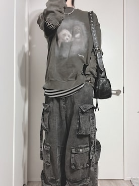 「アイテム（ボストンバッグ）」を使った、優貴🐈‍⬛🐾さん（メンズ・176cm）の秋コーディネート