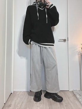 「JUNRED（ジュンレッド）のアイテム」を使った、優貴🐈‍⬛🐾さん（メンズ・176cm）の秋コーディネート