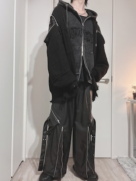 「HARE（ハレ）のアイテム（カーディガン/ボレロ）」を使った、優貴🐈‍⬛🐾さん（メンズ・176cm）の秋コーディネート