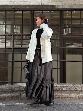 「アイテム（チョーカー）」を使った、ranさん（レディース・160cm）の秋コーディネート