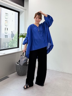 「サテンパンツ」｜ranさん（レディース・160cm）の春コーディネート