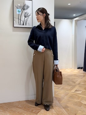 「NATURAL BEAUTY BASIC（ナチュラルビューティーベーシック）のアイテム（その他パンツ）」を使った、mizukiさん（レディース・161cm）の秋コーディネート