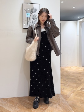 「N.（N. Natural Beauty Basic）（エヌエヌナチュラルビューティーベーシック）のアイレットニット（ニット/セーター、ホワイト系）」を使った、mizukiさん（レディース・161cm）の秋コーディネート