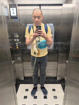 「GAP（ギャップ）のアイテム（トップス）」を使った、masahata0926さん（メンズ・192cm）の夏コーディネート