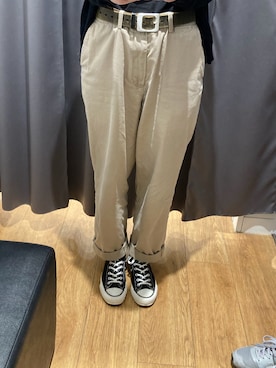 「CONVERSE ALL STAR（コンバースオールスター）のアイテム」を使った、花沢アリスさん（レディース・164cm）の秋コーディネート