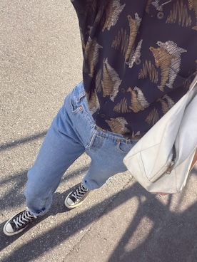 「CONVERSE ALL STAR（コンバースオールスター）のアイテム」を使った、花沢アリスさん（レディース・164cm）の秋コーディネート