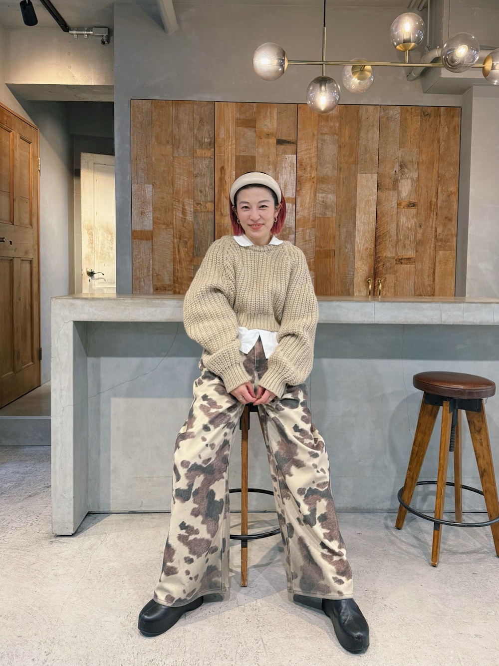 Vegan Leather Cow Printed Pants/ヴィーガンレザーCOWプリントパンツ