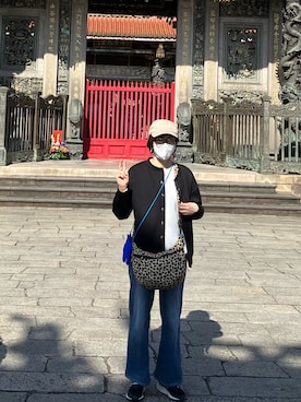 「アイテム（帽子）」を使った、hananekoさん（レディース・166cm）の冬コーディネート