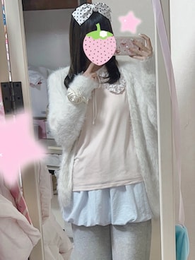 「アイテム（付け襟）」を使った、4q49wさん（レディース・163cm）の春コーディネート