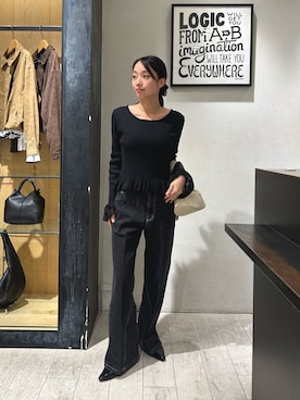 「CAPRICIEUX LE'MAGE（カプリシューレマージュ）のアイテム（デニムパンツ）」を使った、mai24lemさん（レディース・153cm）の秋コーディネート
