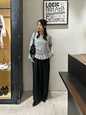 「CAPRICIEUX LE'MAGE（カプリシューレマージュ）のクラウディギャザーバッグ（ショルダーバッグ）」を使った、mai24lemさん（レディース・153cm）の秋コーディネート