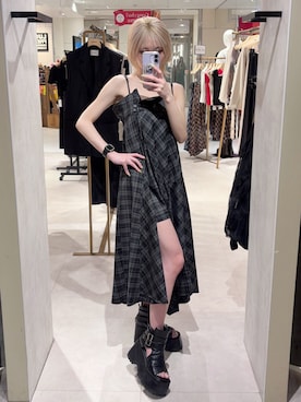 「MURUA（ムルーア）のアイテム（ワンピース/ドレス）」を使った、SAKUMA IZUMIさん（レディース・154cm）の春コーディネート