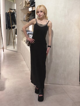 「MURUA（ムルーア）のアイテム（ワンピース/ドレス）」を使った、SAKUMA IZUMIさん（レディース・154cm）の春コーディネート