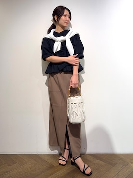 「HusHusH（ハッシュアッシュ）のアイテム」を使った、mikuさん（レディース・155cm）の春コーディネート