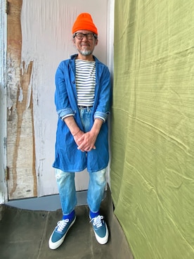 「アイテム（その他アウター）」を使った、柊木 毅 さん（メンズ・164cm）の春コーディネート