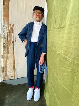 「RED KAP（レッドキャップ）のアイテム」を使った、柊木 毅 さん（メンズ・164cm）の春コーディネート