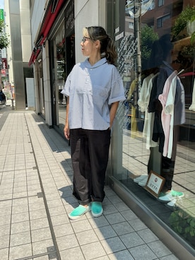 「DMGのアイテム（シャツ/ブラウス、その他）」を使った、edo104さん（レディース・156cm）の夏コーディネート
