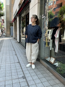 「OMNIGOD（オムニゴッド）のアイテム」を使った、edo104さん（レディース・156cm）の夏コーディネート