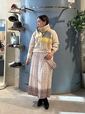 「アイテム（手袋、ピンク系）」を使った、chika※ LAURA ASHLEYさん（レディース・154cm）の冬コーディネート