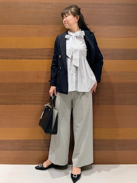「index（インデックス）のアイテム（テーラードジャケット）」を使った、momoさん（レディース・160cm）の春コーディネート