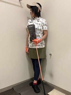 「アイテム（その他、オレンジ系）」を使った、CNさん（レディース・154cm）の夏コーディネート