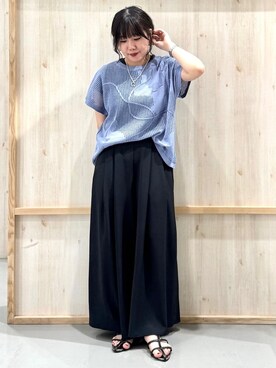 「THE SHOP TK （ザ ショップ ティーケー ）のアイテム（ニット/セーター）」を使った、nanaさん（レディース・147cm）の夏コーディネート