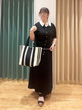 「SHOO・LA・RUE（シューラルー）のアイテム（サンダル）」を使った、タガさん（レディース・157cm）の夏コーディネート