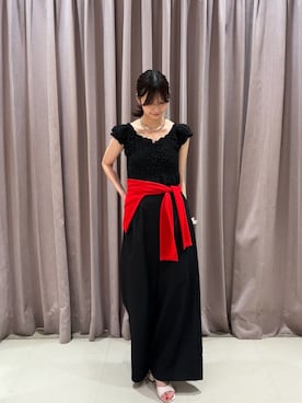 「mystic（ミスティック）の【3色展開】シャーリングバックシャンオールインワン（つなぎ/オールインワン、ブラック系）」を使った、ミクリさん（レディース・162cm）の夏コーディネート