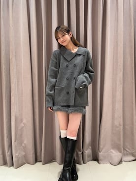 「アイテム（バレッタ/ヘアクリップ、ブラック系）」を使った、ミクリさん（レディース・162cm）の秋コーディネート
