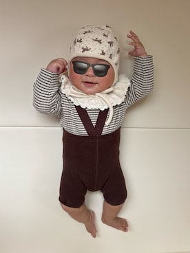 「monmimi（モンミミ）のアイテム」を使った、ひなぷさん（キッズ・70cm）の春コーディネート