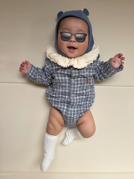 「GAP（ギャップ）のアイテム」を使った、ひなぷさん（キッズ・70cm）の春コーディネート