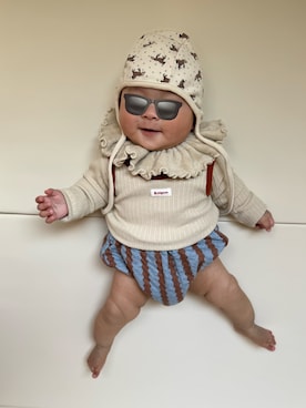 「monmimi（モンミミ）のアイテム」を使った、ひなぷさん（キッズ・70cm）の冬コーディネート