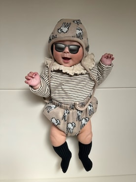 「monmimi（モンミミ）のアイテム」を使った、ひなぷさん（キッズ・70cm）の冬コーディネート