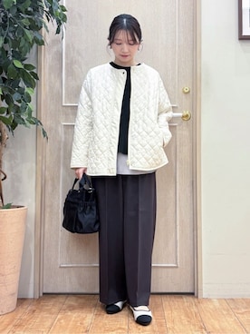 「INDIVI（インディヴィ）のアイテム」を使った、なみさん（レディース・161cm）の冬コーディネート