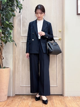 「SHOO・LA・RUE（シューラルー）のアイテム（テーラードジャケット）」を使った、なみさん（レディース・161cm）の冬コーディネート